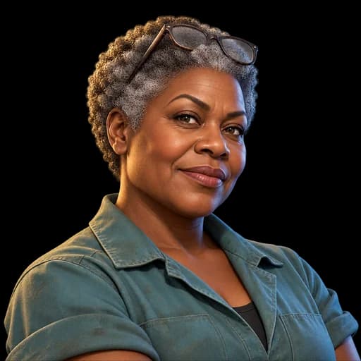 Portrait of Lorraine “Mama” Reid, a fictional Rookie division boss