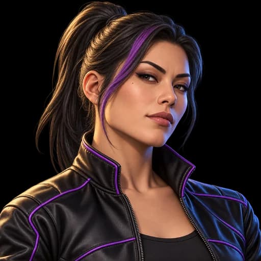 Portrait of Tomoko “Boost” Hayashi, a fictional Pro division boss