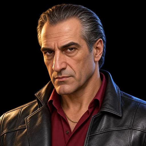 Portrait of Vincent “Vee” Castellano, a fictional Elite division boss